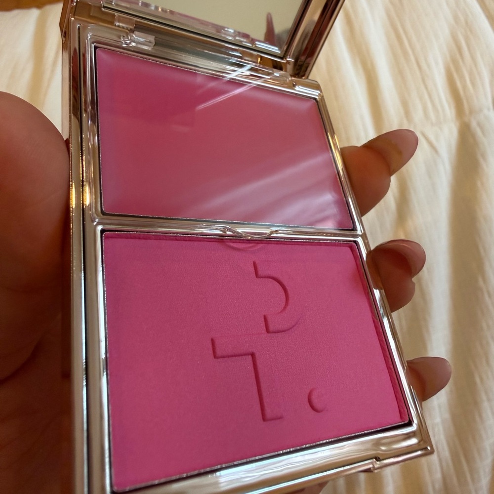 Patrick Ta Cream and Powder Blush Duo in Bright Pink